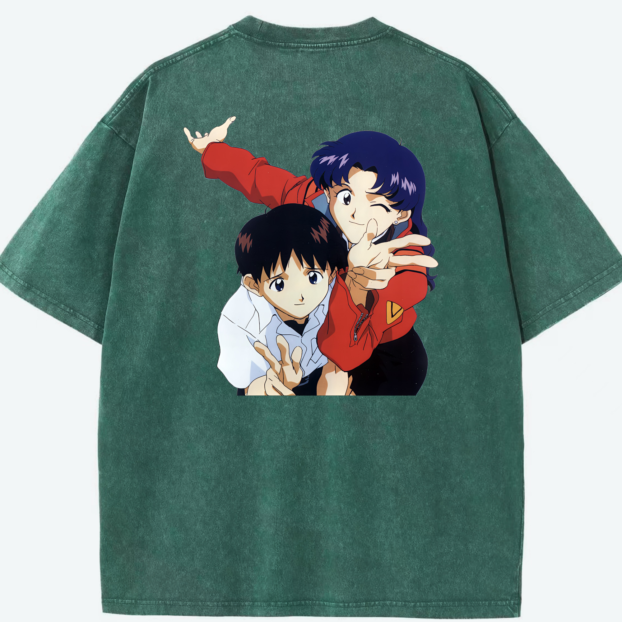 （画像用） EVA 新世紀エヴァンゲリオン 綿100% ヴィンテージ風 半袖Tシャツ（背面プリント）